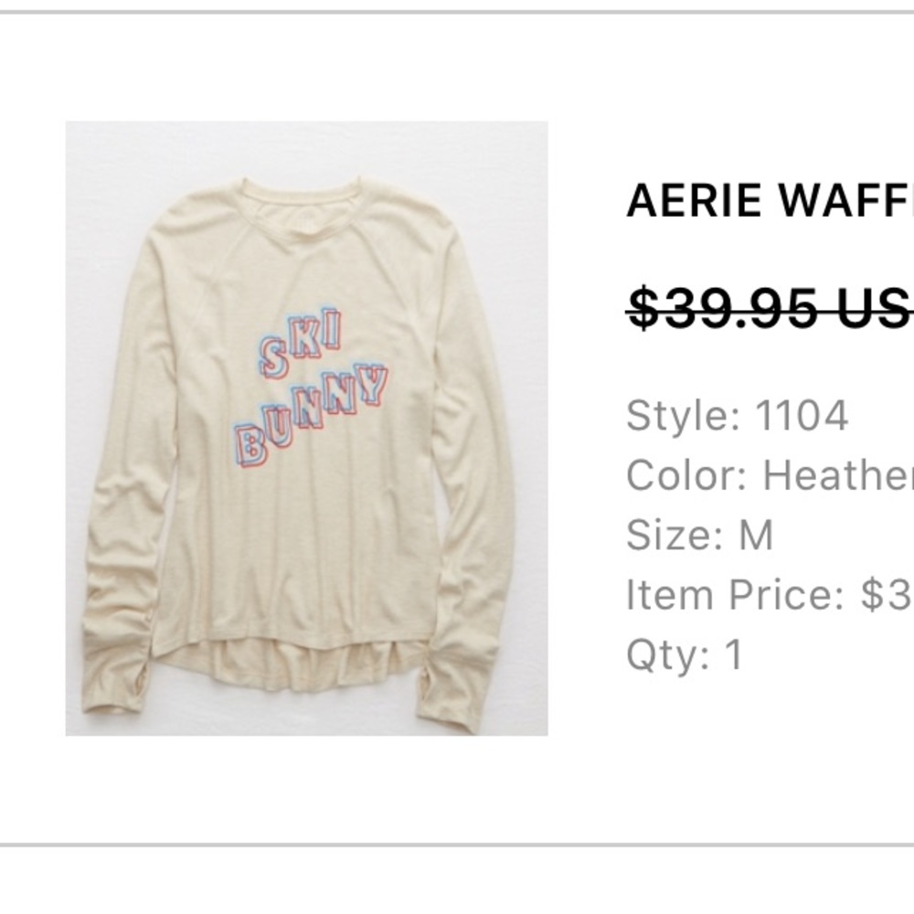 Aerie waffle T-shirt